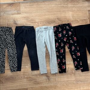 Cat & Jack Kids' Leggings Set - Leopard, Black, Gray, Floral